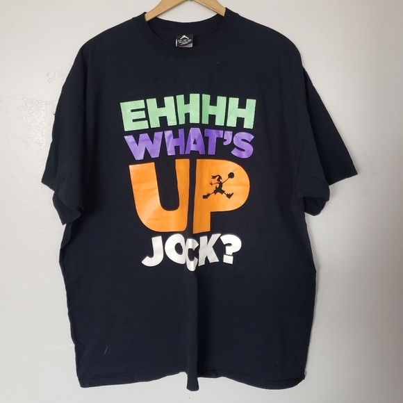 Air Jordan Men's XXL Black Short Sleeve Shirt Ehhhh What's Up Jock? Looney Tunes - Picture 1 of 5